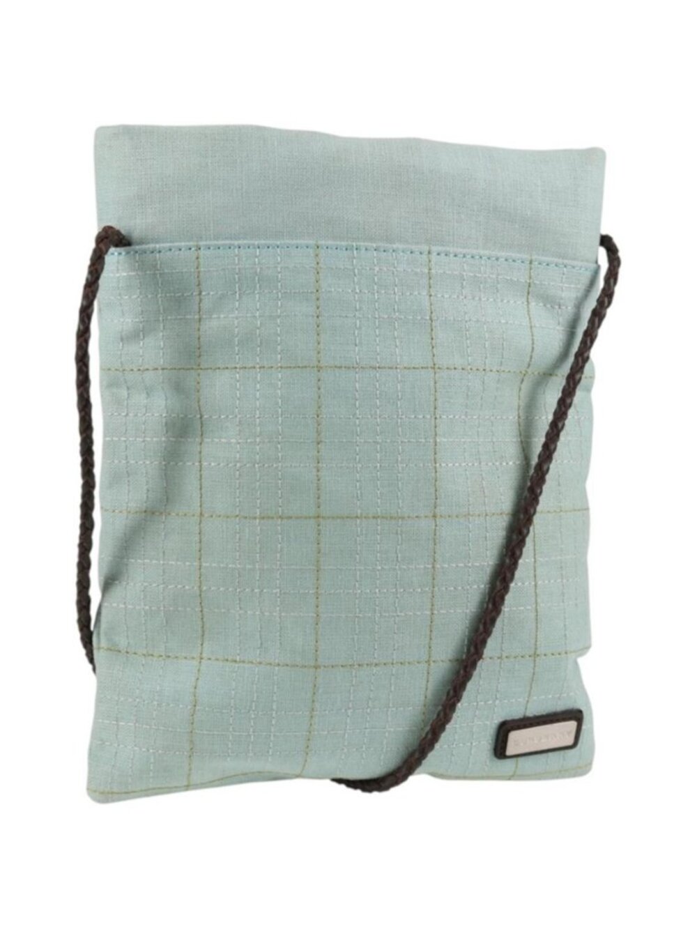 Authentic BURBERRY Sacosh Shoulder Bag Canvas Light Blue